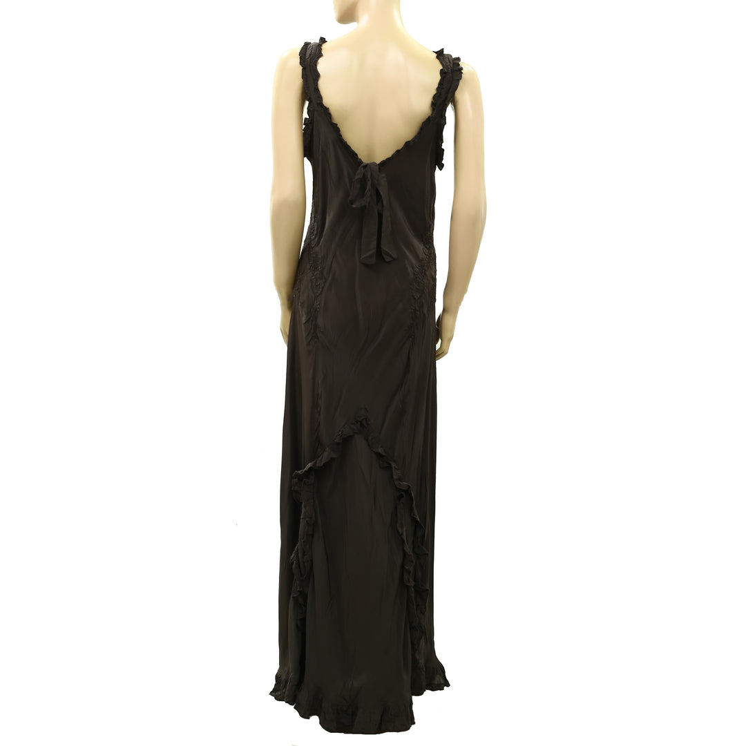 Zara ZW Collection Floral Embroidered Long Dress