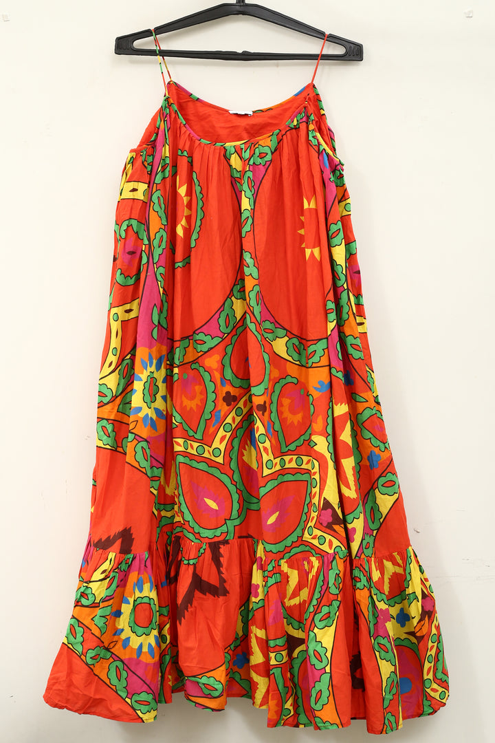 Rhode Lea Uzbek  Printed Midi Dress