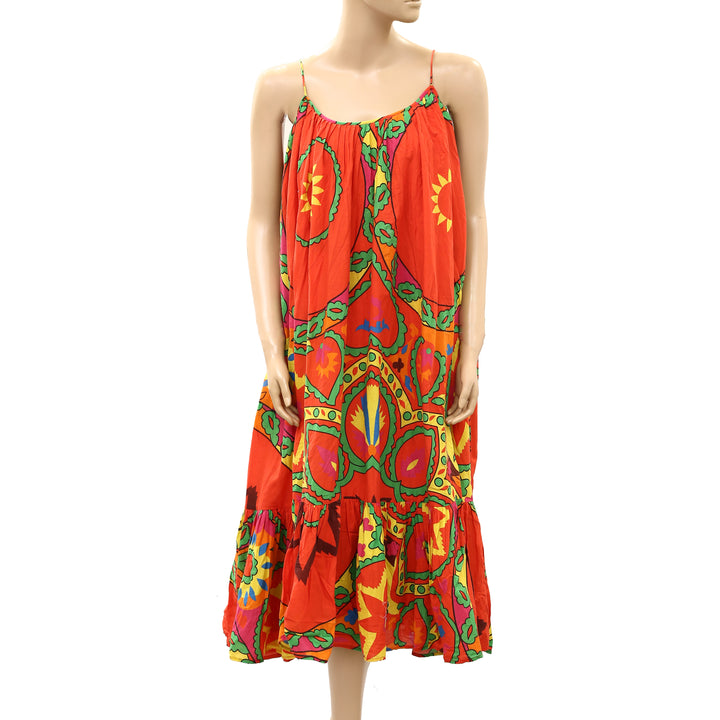 Rhode Lea Uzbek  Printed Midi Dress