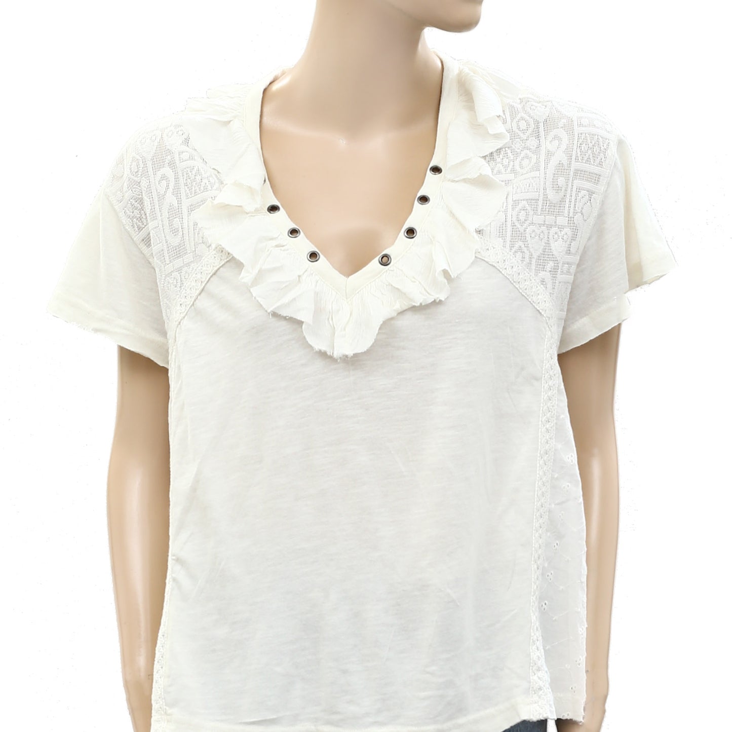 Free People Lucy Tee Blouse Top S
