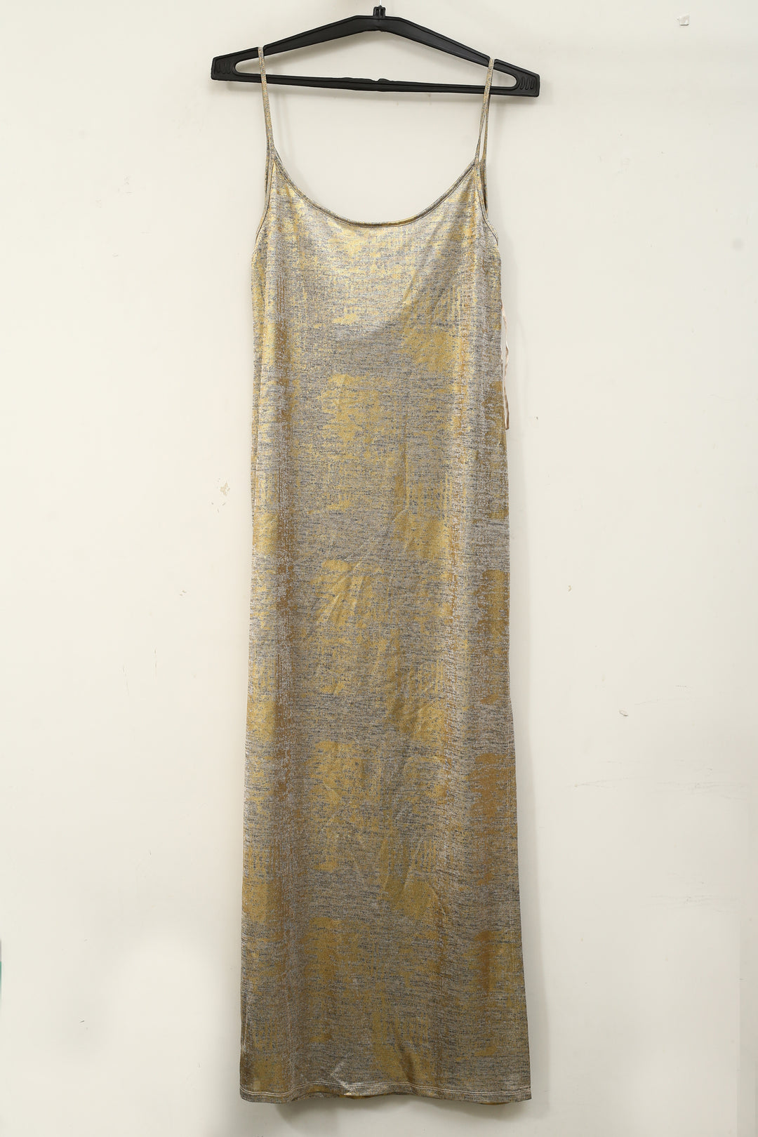 By Anthropologie Sleeveless Heather Shine Draped-Back Midi Dress