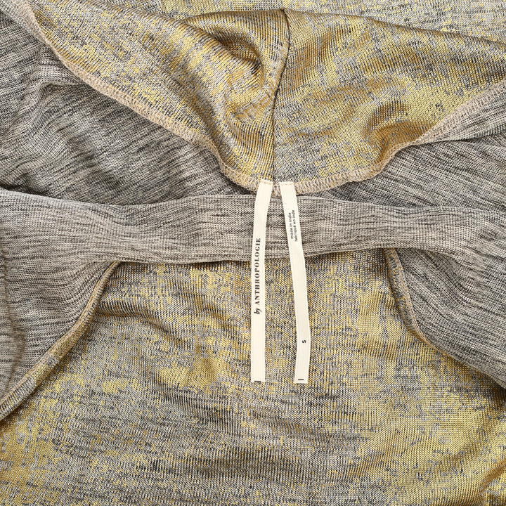 By Anthropologie Sleeveless Heather Shine Draped-Back Midi Dress