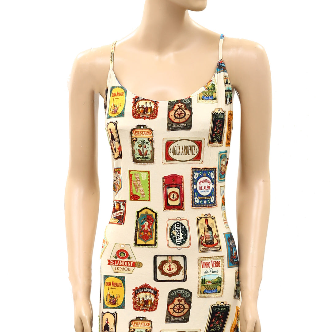 By Anthropologie Celandine Beaded Scoop-Neck Midi Dress