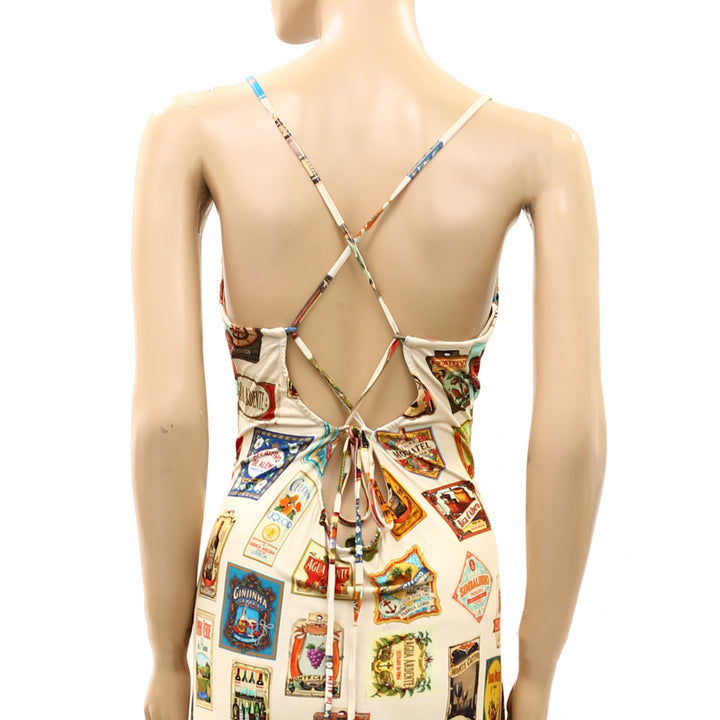 By Anthropologie Celandine Beaded Scoop-Neck Midi Dress