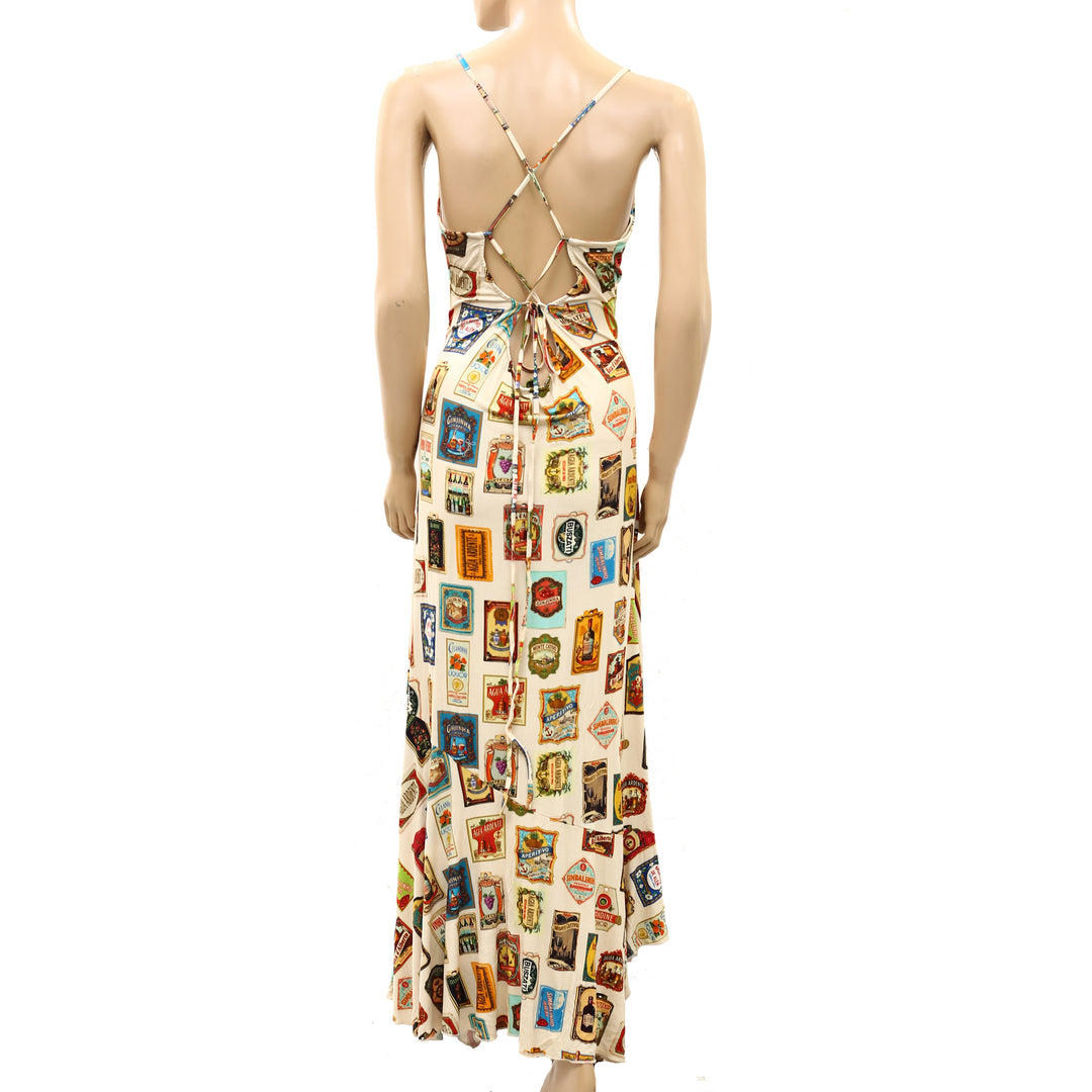 By Anthropologie Celandine Beaded Scoop-Neck Midi Dress
