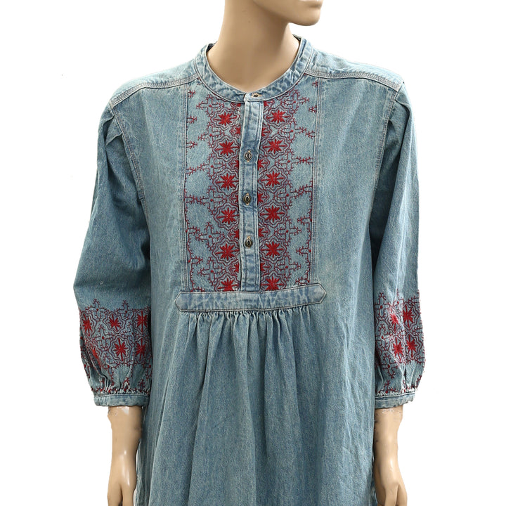 Current\Elliott Floral Embroidered Midi Dress