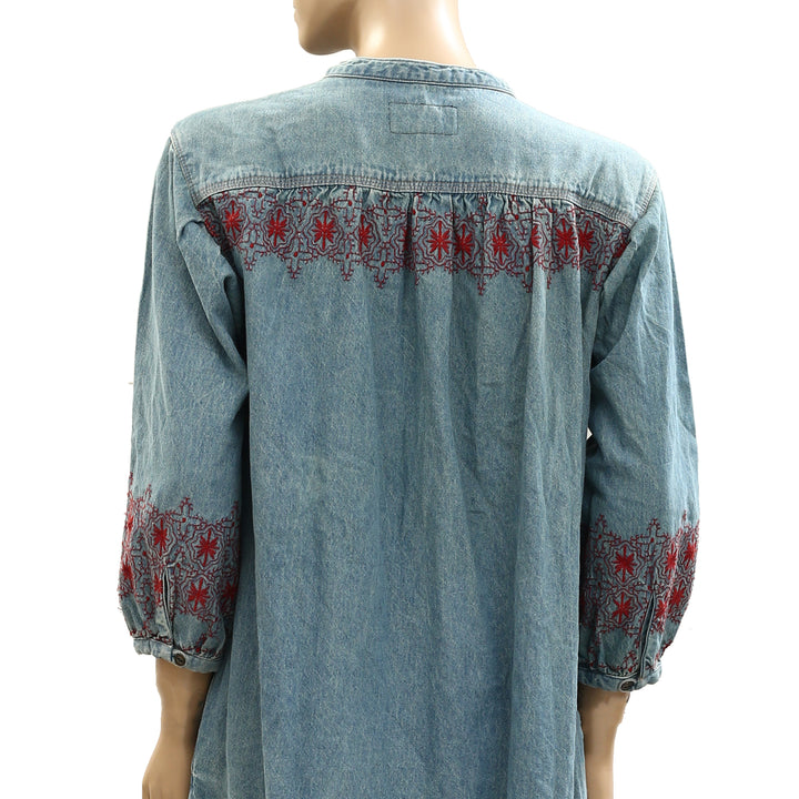 Current\Elliott Floral Embroidered Midi Dress