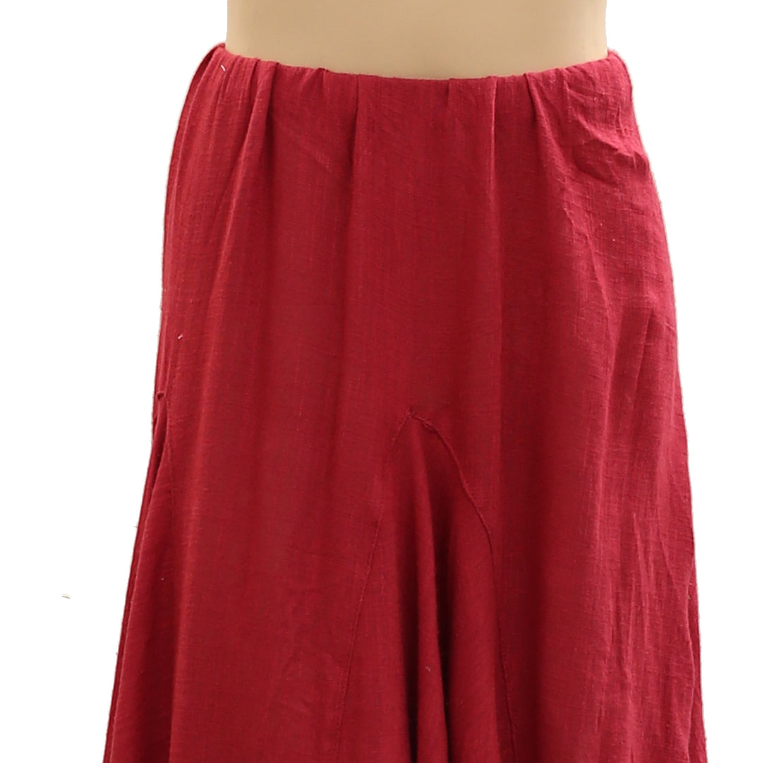 Free People Madras That Solid Linen Maxi Skirt