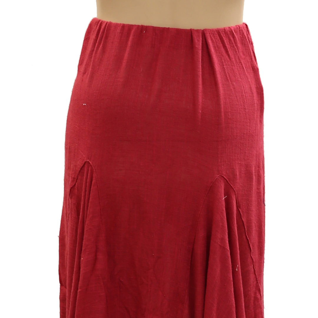 Free People Madras That Solid Linen Maxi Skirt