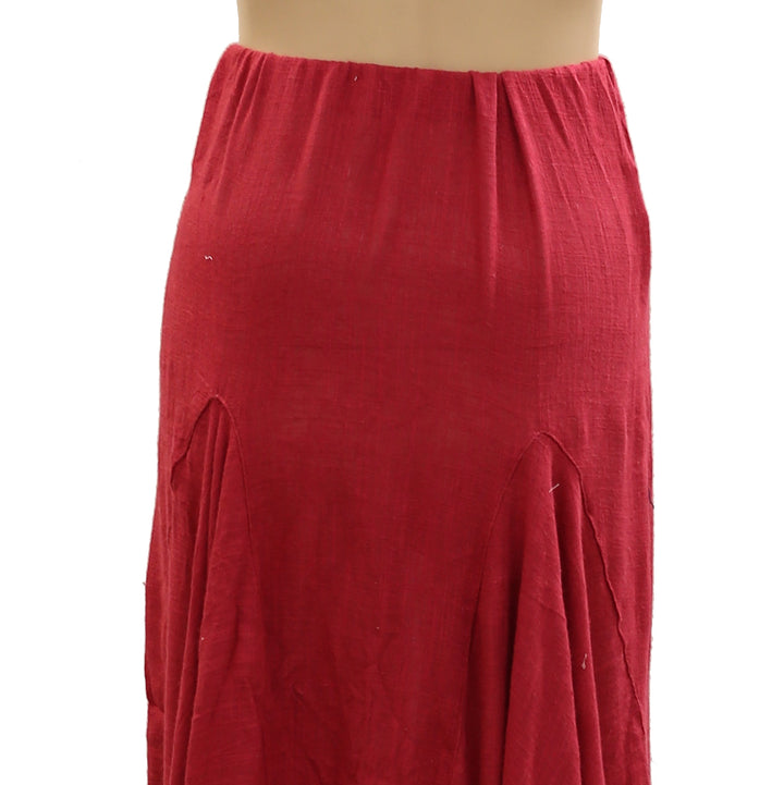 Free People Madras That Solid Linen Maxi Skirt