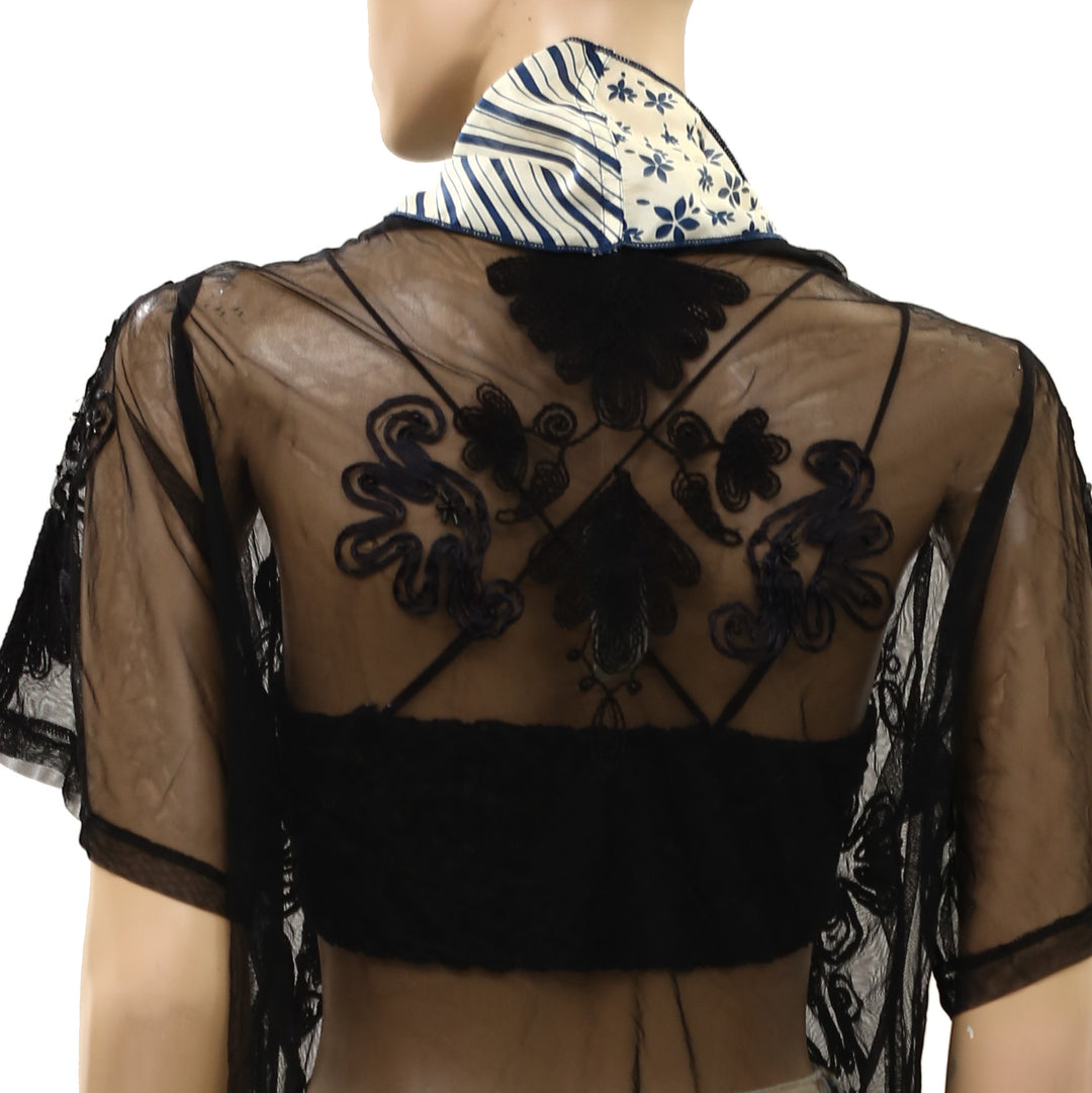 Free People Tilly Skinny Silk Convertible Scarf Neck Handbag Print