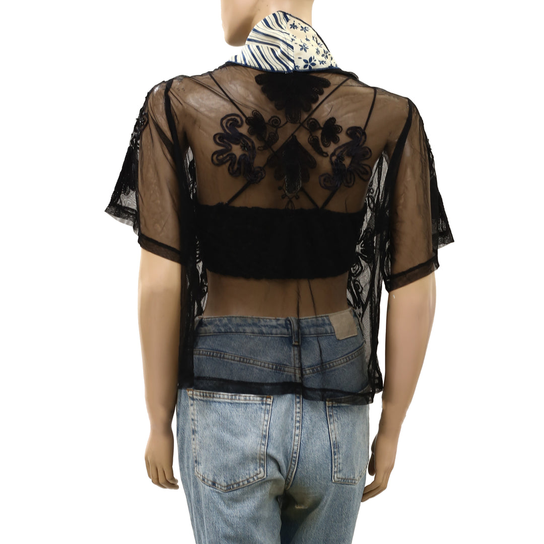 Free People Tilly Skinny Silk Convertible Scarf Neck Handbag Print