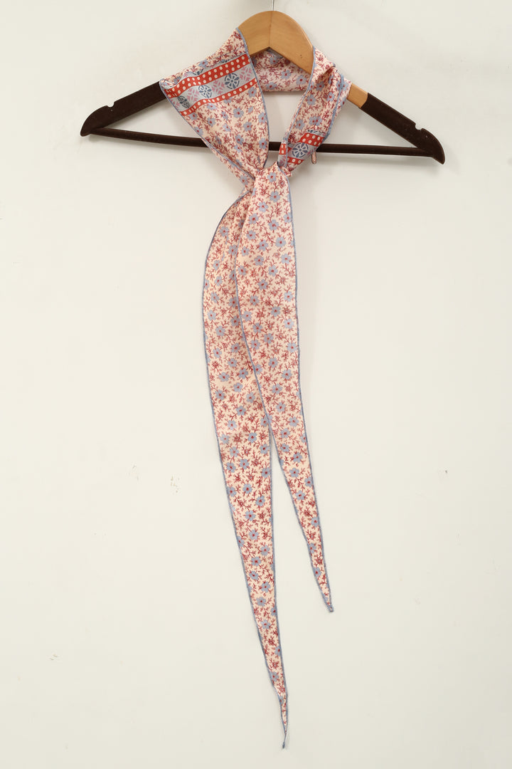 Free People Tilly Skinny Silk Convertible Scarf Neck Handbag Print