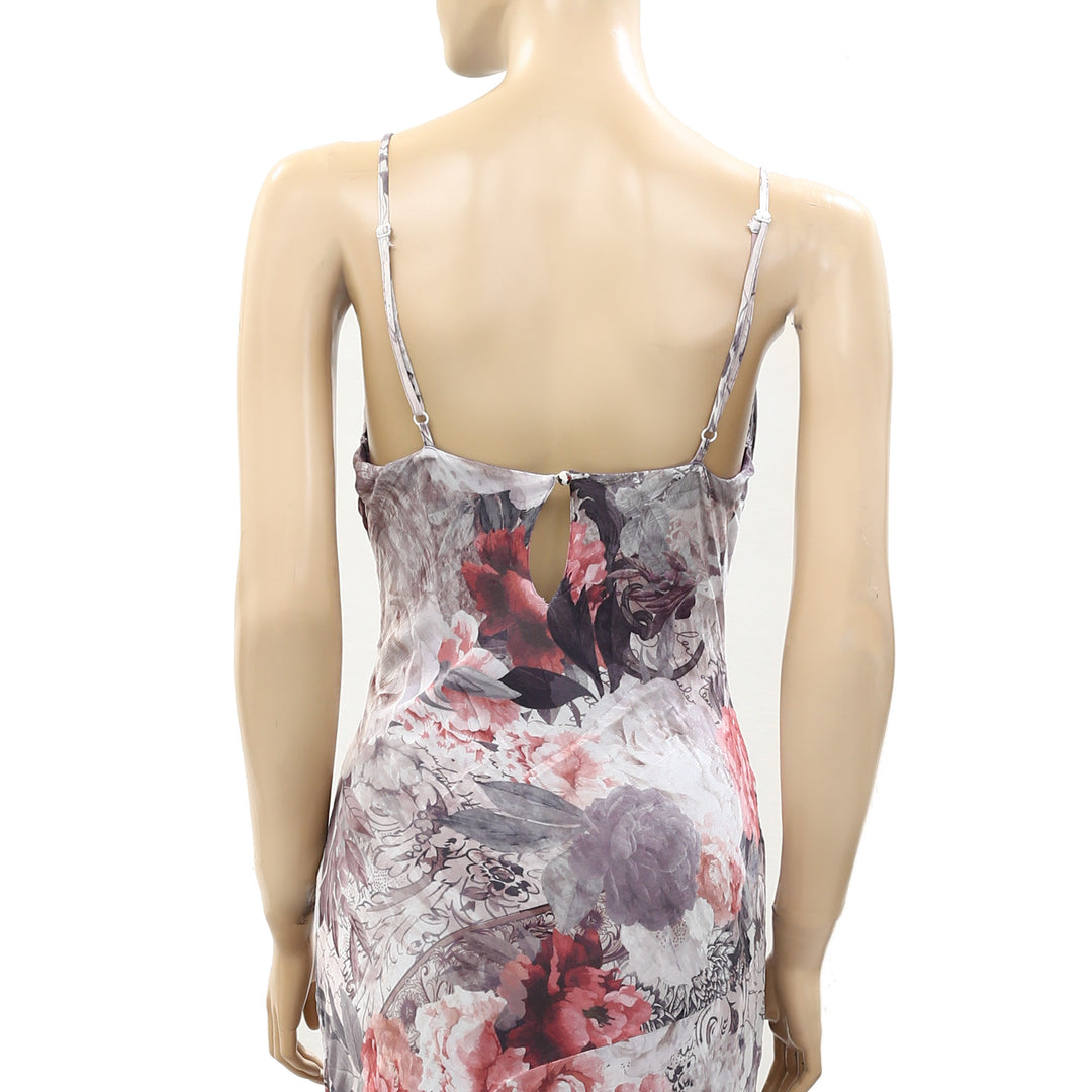 Urban Outfitters Light Before Dark Madelyn Chiffon Corset Midi Dress S