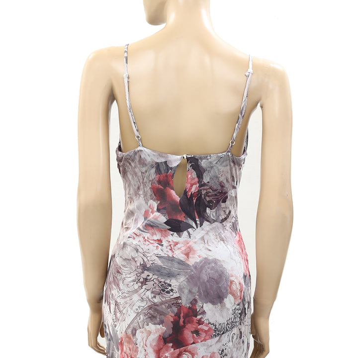 Urban Outfitters Light Before Dark Madelyn Chiffon Corset Midi Dress S