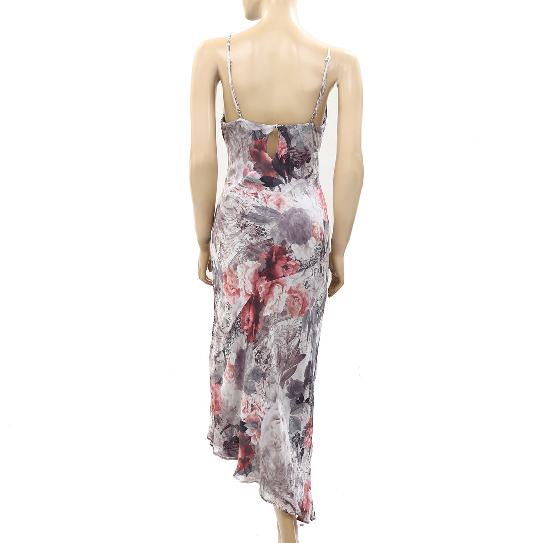 Urban Outfitters Light Before Dark Madelyn Chiffon Corset Midi Dress S