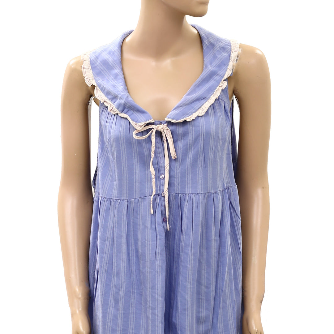 Out From Under Urban Outfitter Lottie Ruffle Collar Babydoll Sleep Dress