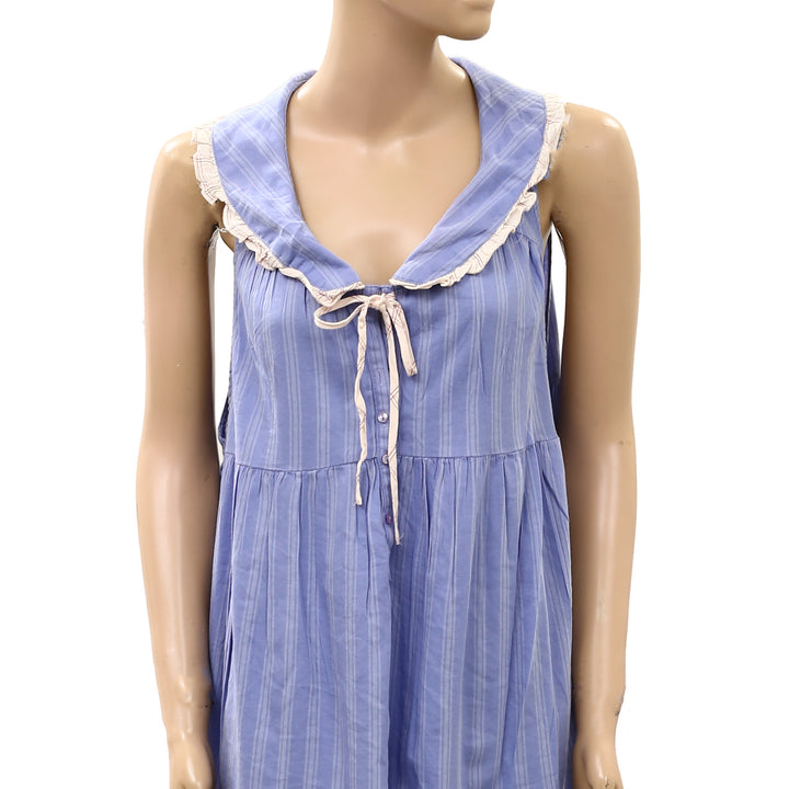 Out From Under Urban Outfitter Lottie Ruffle Collar Babydoll Sleep Dress