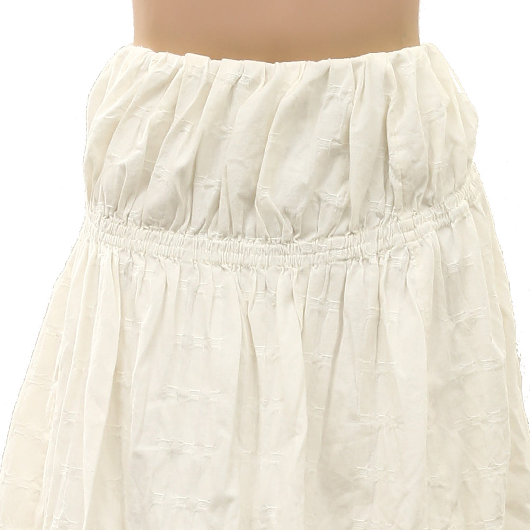 Free People High-rise Textured Bubble Midi Skirt
