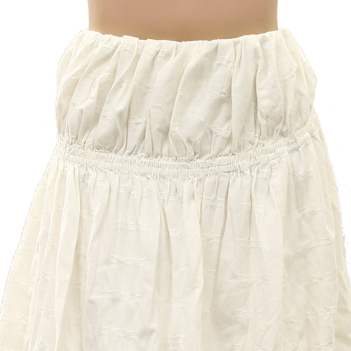 Free People High-rise Textured Bubble Midi Skirt