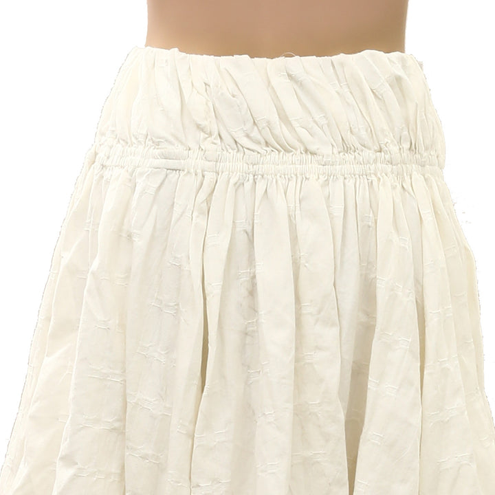 Free People High-rise Textured Bubble Midi Skirt