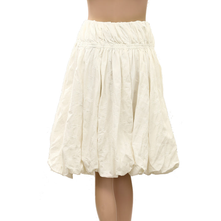 Free People High-rise Textured Bubble Midi Skirt