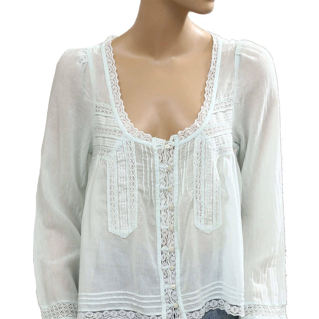 Free People Forevermore Long-Sleeve Blouse Top