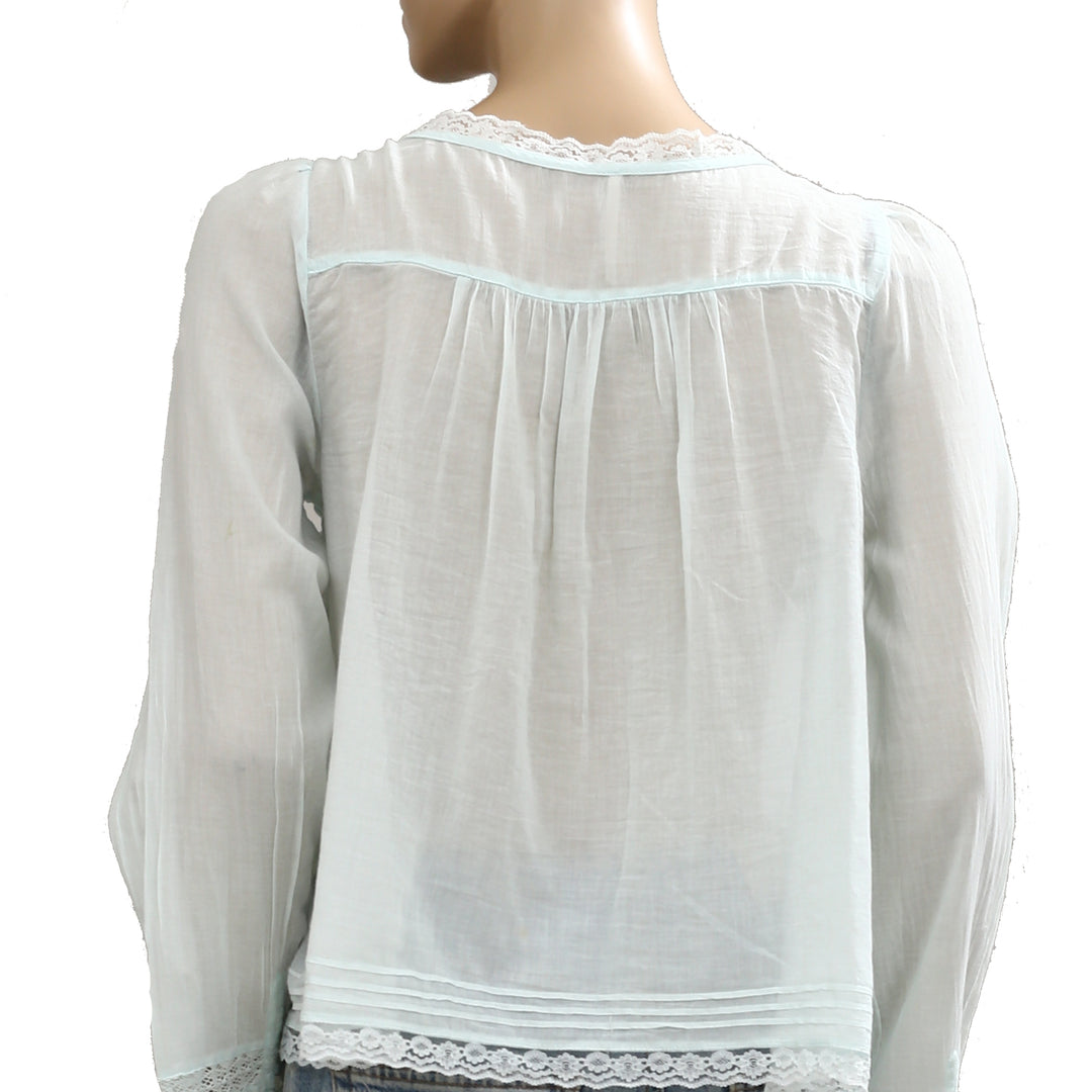 Free People Forevermore Long-Sleeve Blouse Top