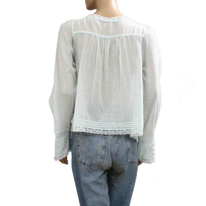 Free People Forevermore Long-Sleeve Blouse Top