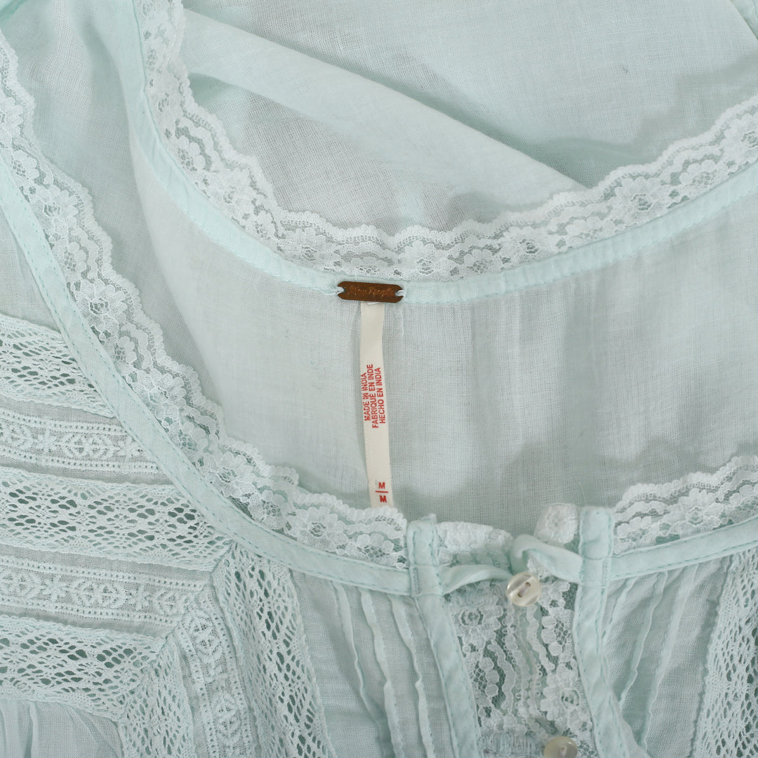 Free People Forevermore Long-Sleeve Blouse Top