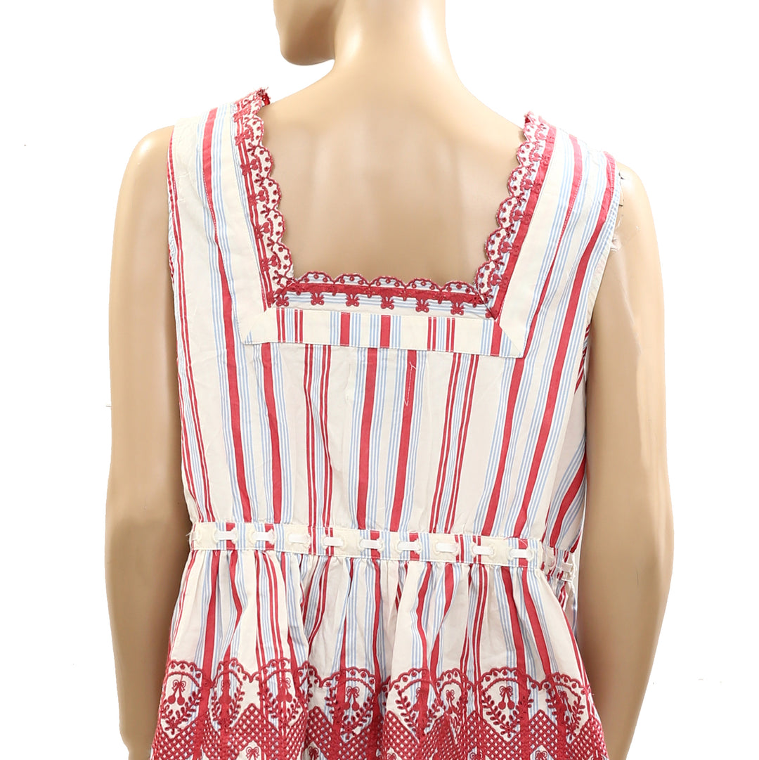 Damson Madder Amaya Sleeveless Embroidered Blouse Top
