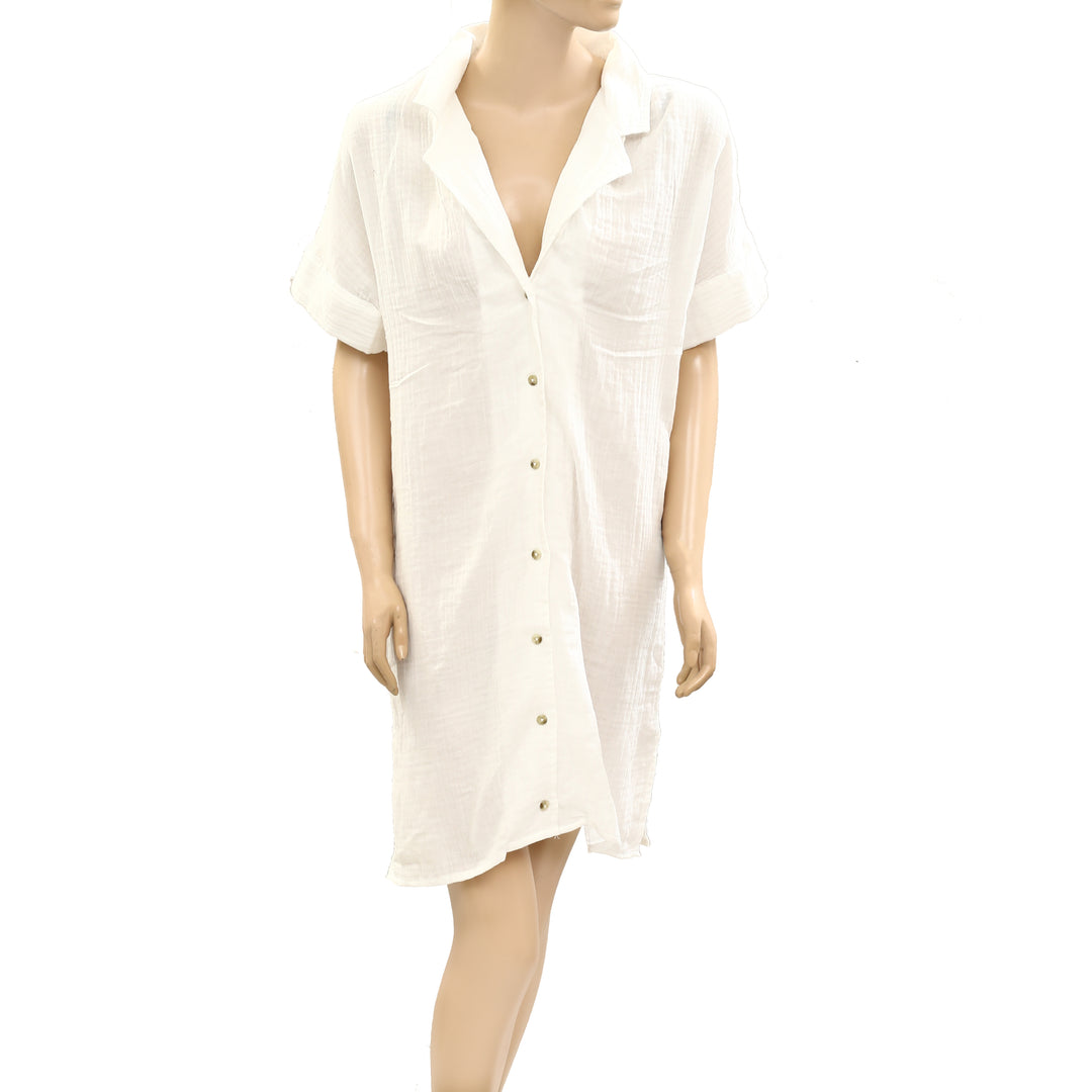 By Anthropologie Cutout Buttondown Mini Dress – White Chocolate Couture By Anthropologie Cutout Buttondown Mini Dress – White Chocolate Couture