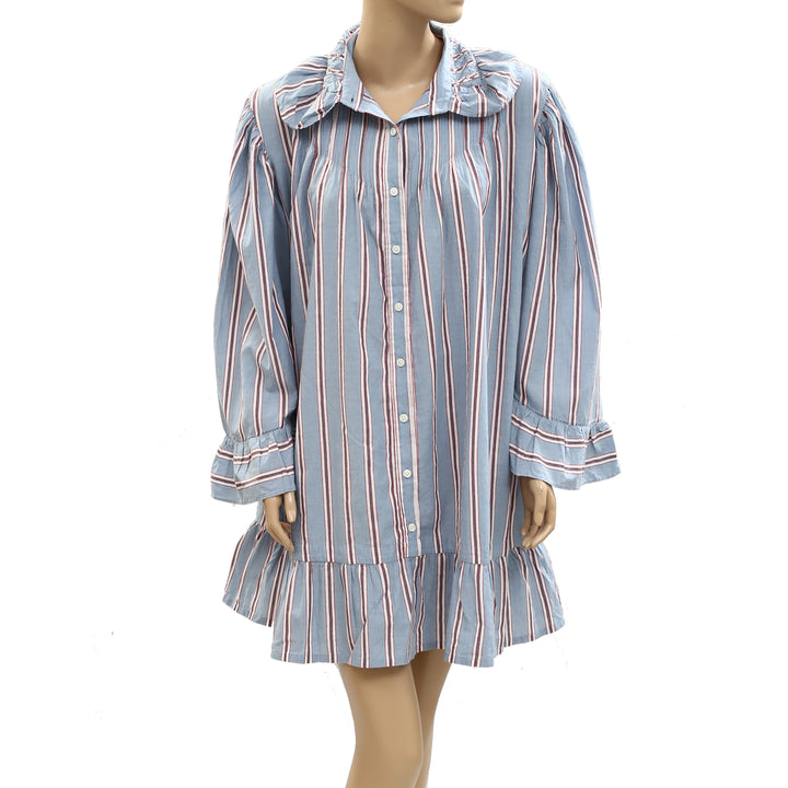 Bode Regatta Stripe Mini Dress