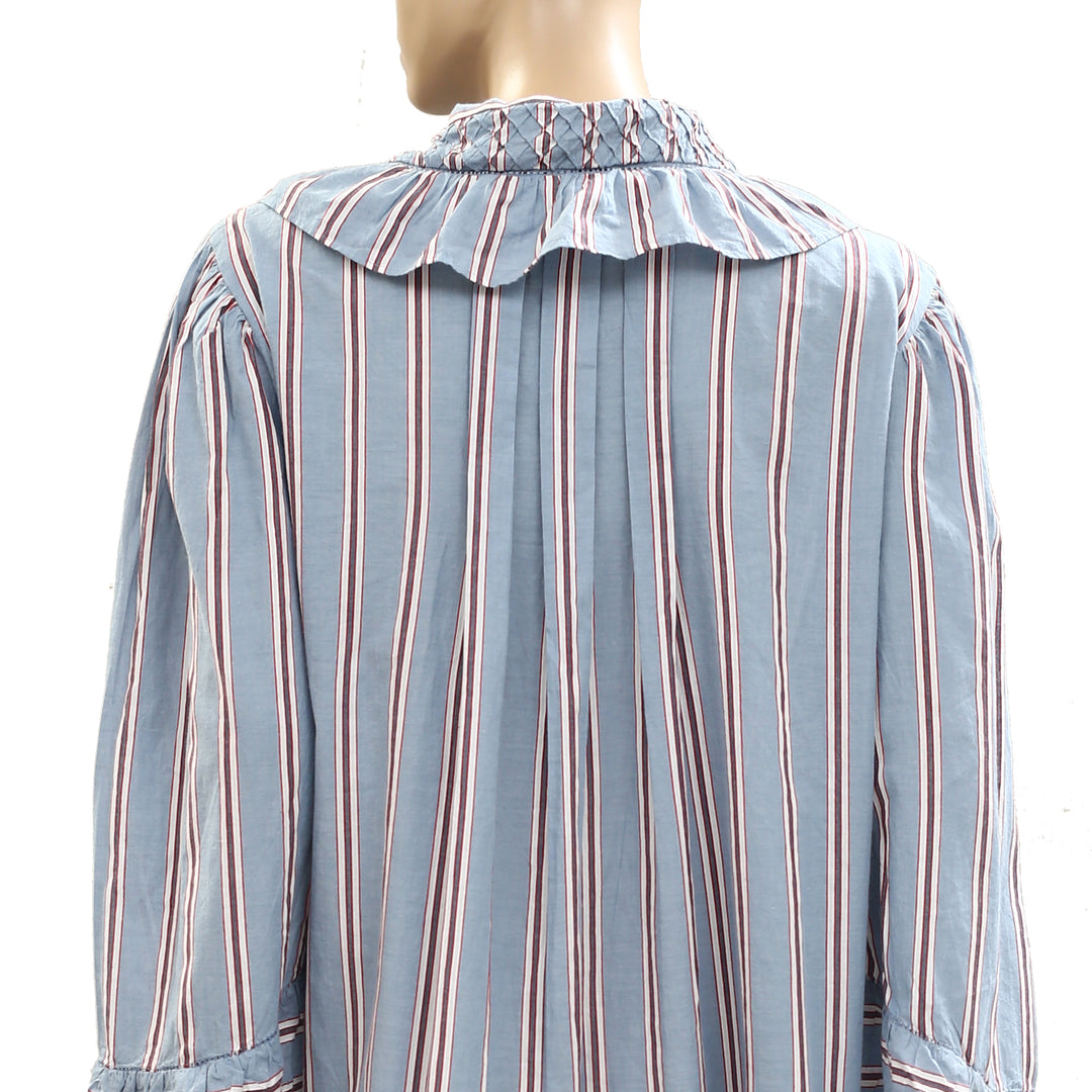 Bode Regatta Stripe Mini Dress