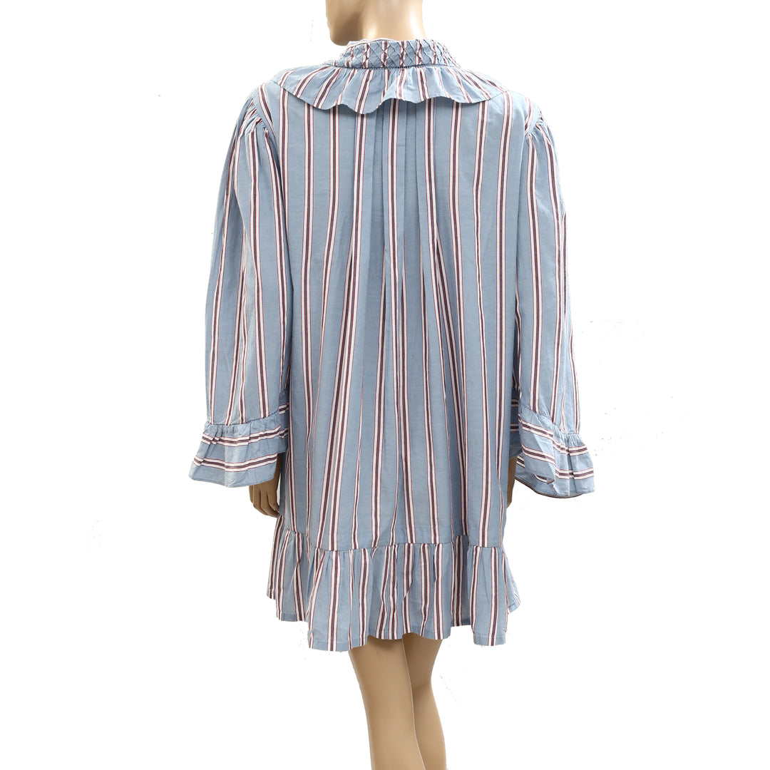 Bode Regatta Stripe Mini Dress