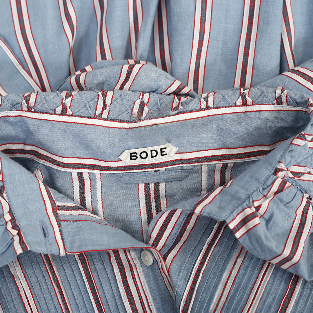 Bode Regatta Stripe Mini Dress