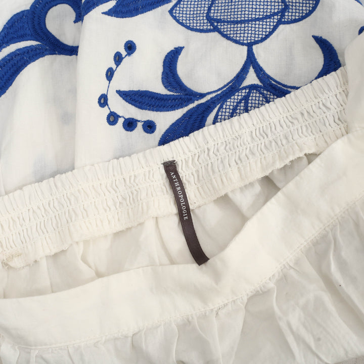 By Anthropologie Cotton Eyelet Embroidered Cutwork Tank Top