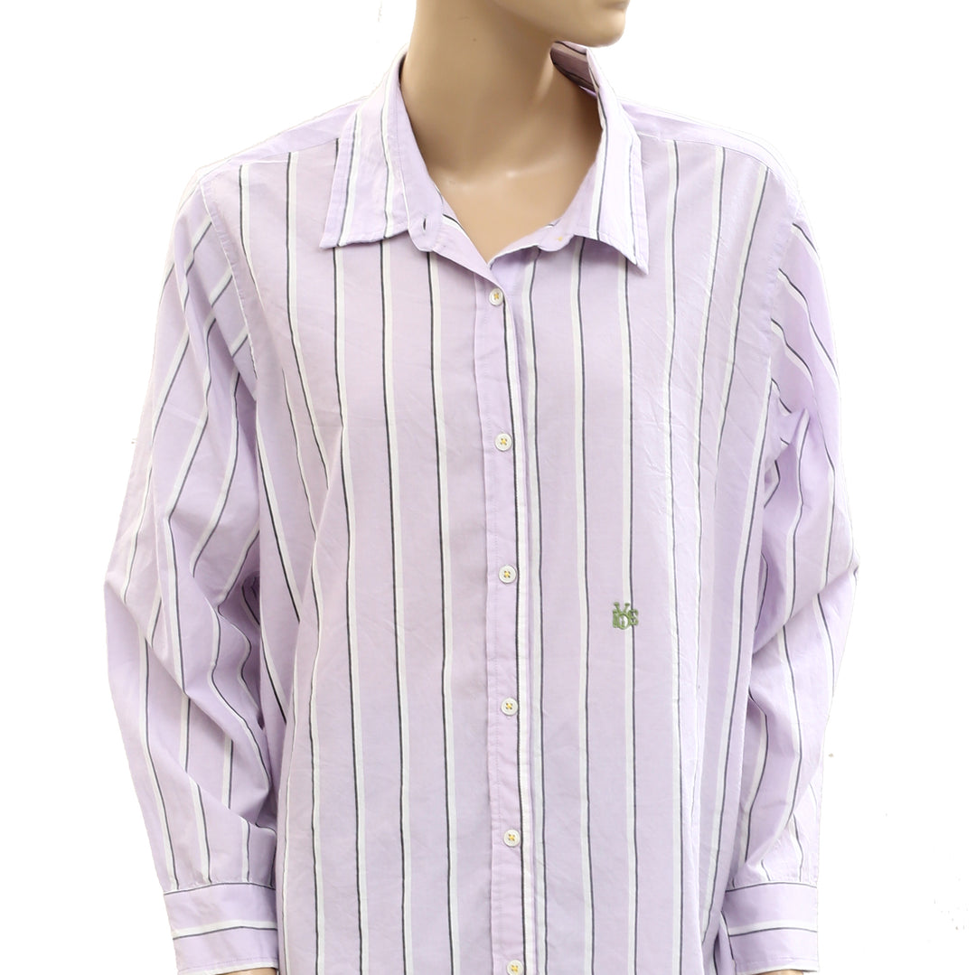 Kerri Rosenthal Mia Stripe Shirt Blouse Top