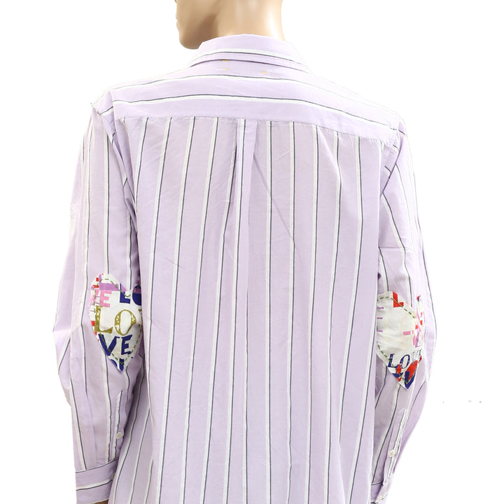 Kerri Rosenthal Mia Stripe Shirt Blouse Top