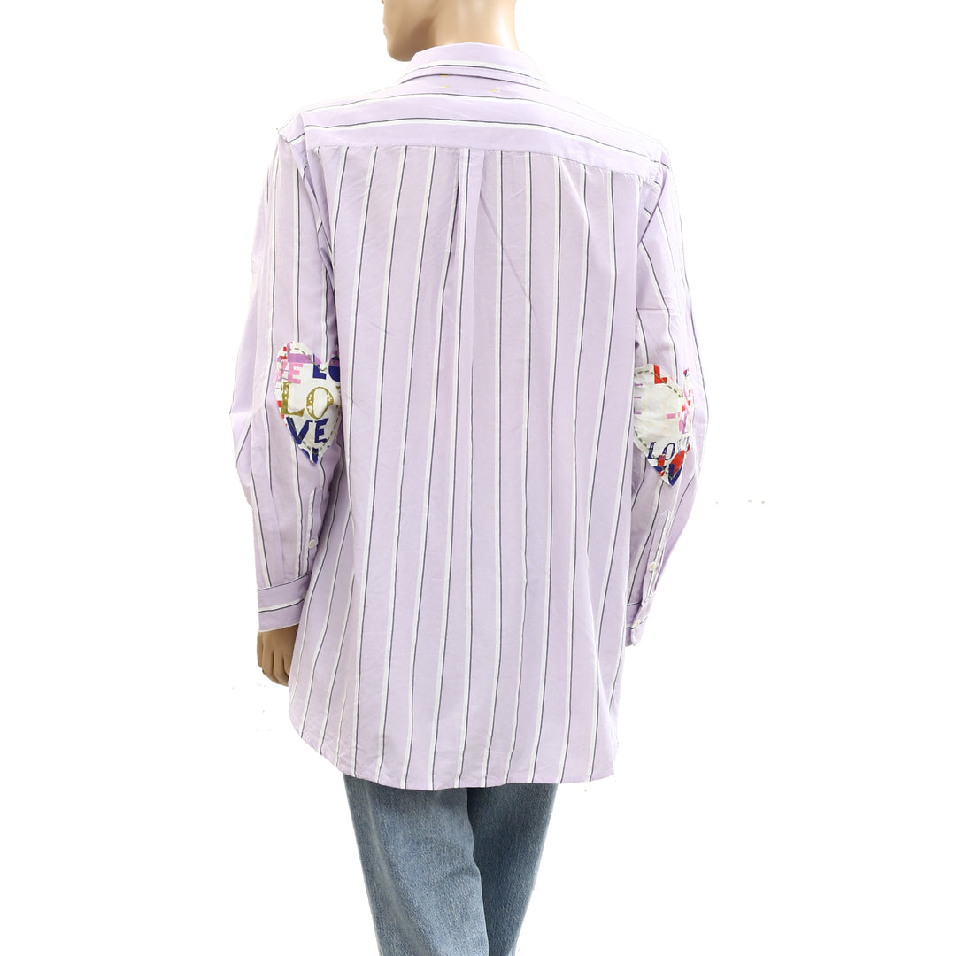 Kerri Rosenthal Mia Stripe Shirt Blouse Top