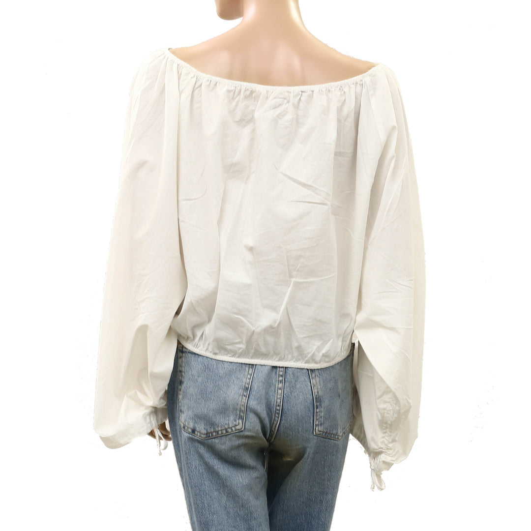 Free People Free-Est Off-Shoulder Cabana Blouse Top