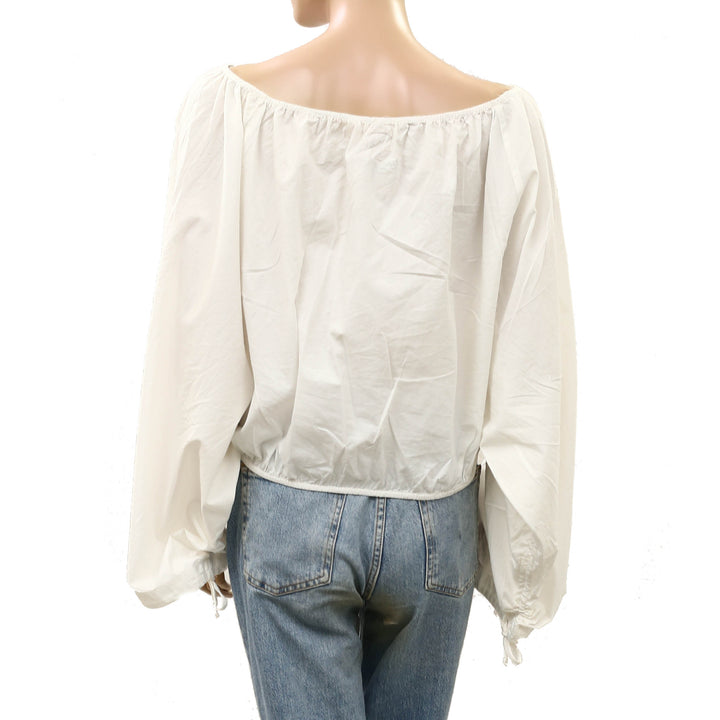 Free People Free-Est Off-Shoulder Cabana Blouse Top