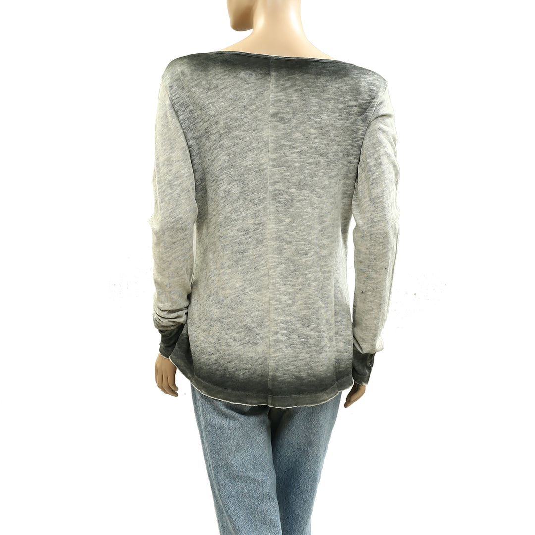 BDG Urban Outfitters Brynn Cross Applique Graphic Long Sleeve Tee Top