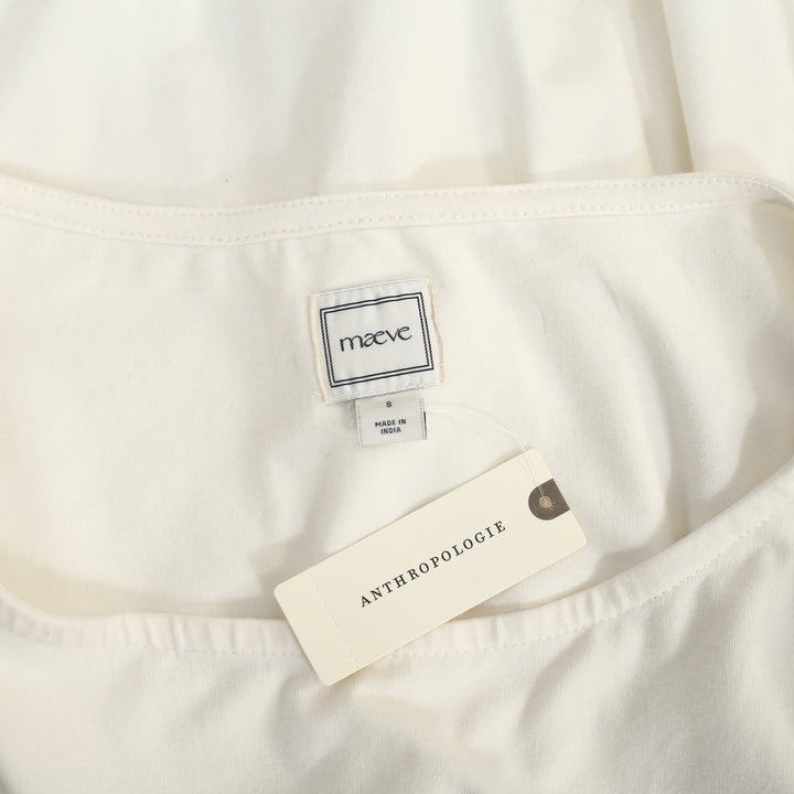 Anthropologie Maeve Long-Sleeve Peplum Tunic Top