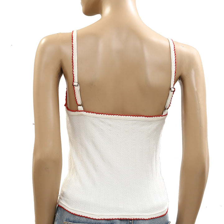 Free People Floral Embroidered Tank Cami Blouse Top