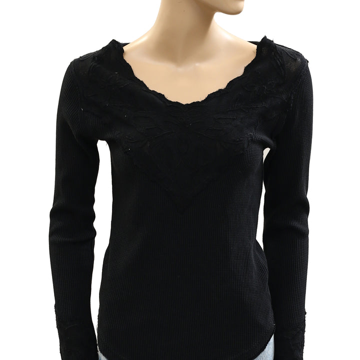 Free People Butterfly Cuff Blouse Top