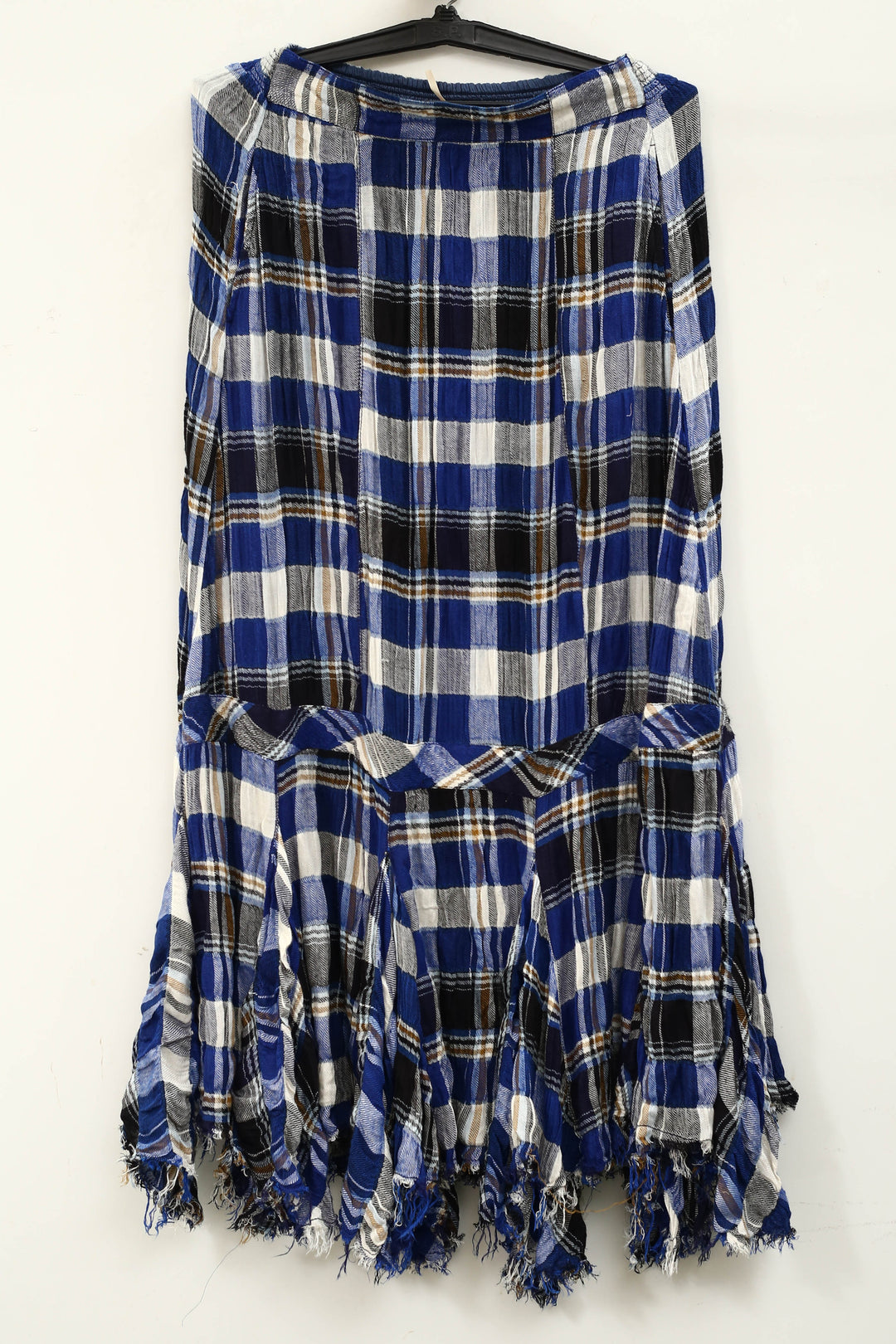 Free People Bordeaux Plaid Print Maxi Skirt