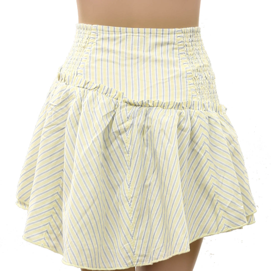 By Anthropologie Maeve Asymmetric Flounced Mini Skirt