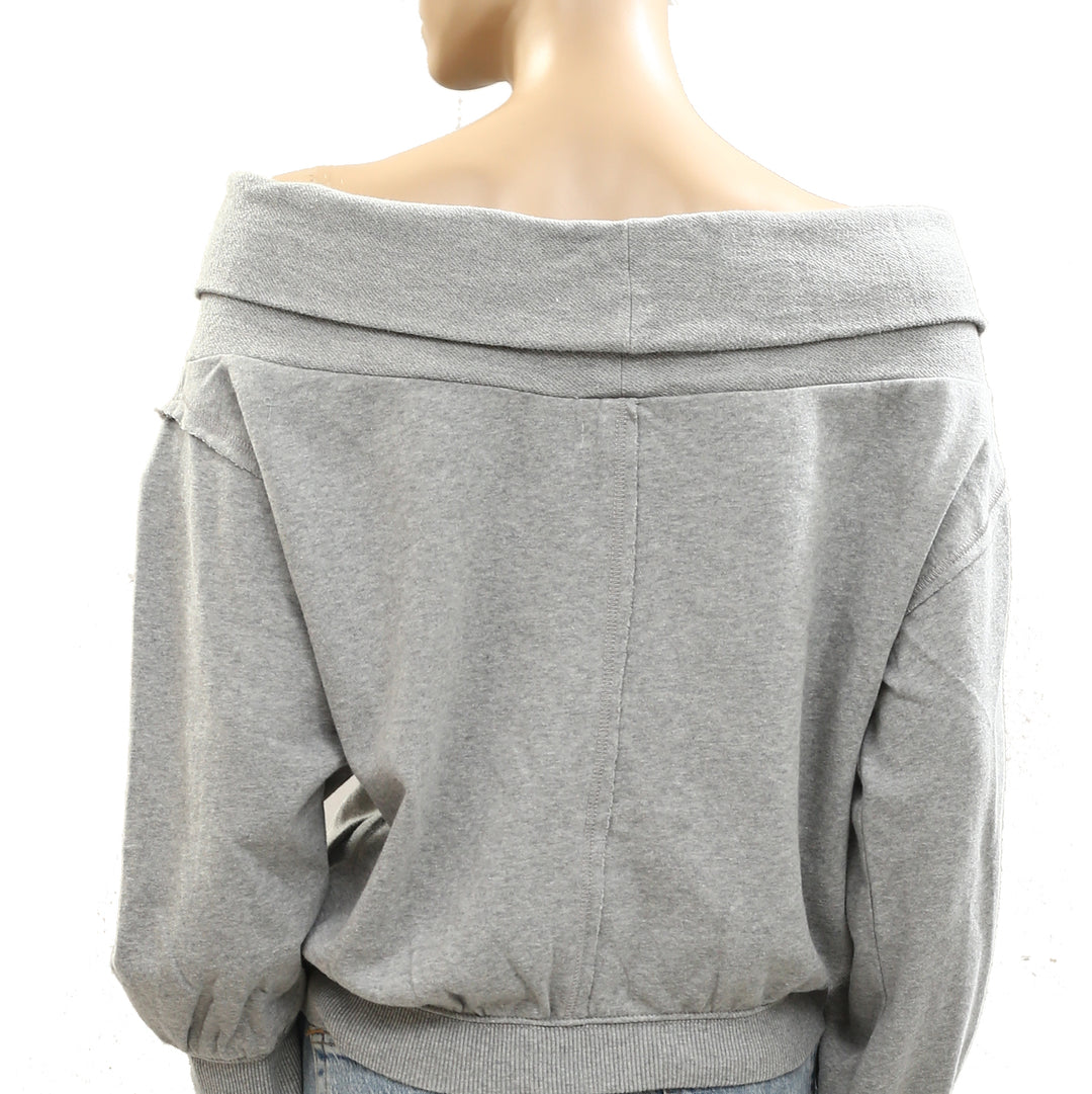 Anthropologie Pilcro Long-Sleeve Slouchy Off-The-Shoulder Top