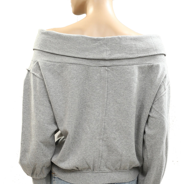 Anthropologie Pilcro Long-Sleeve Slouchy Off-The-Shoulder Top